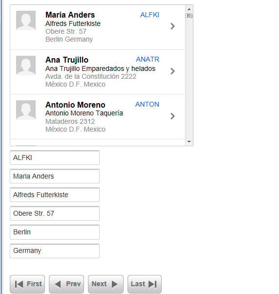 Build a mobile application with customer data