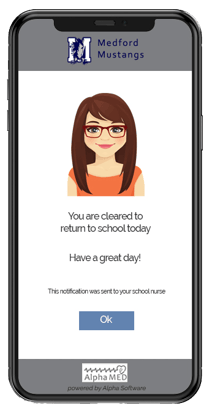 AlphaMED Covid screening app for schools